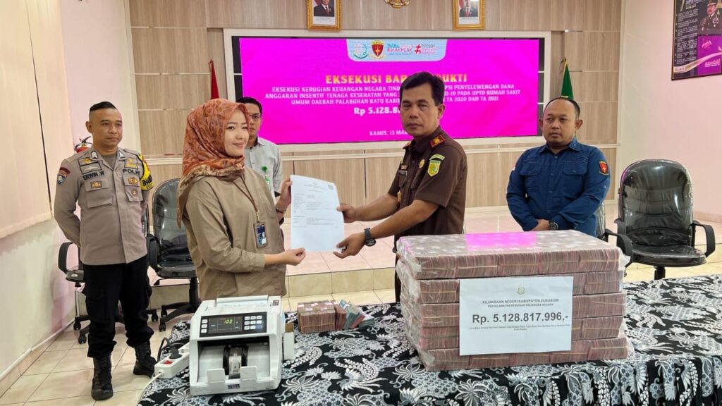 Kejaksaan Cibadak Sukabumi Selamatkan Rp5,1 Miliar Lebih Uang Negara dari Korupsi RSUD Palabuhanratu