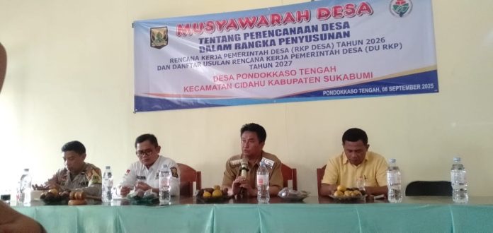 Desa Pondokkaso Tengah Gelar Musdes Susun serta Tetapkan RKPDes Tahun 2026 dan DU RKP Tahun 2027