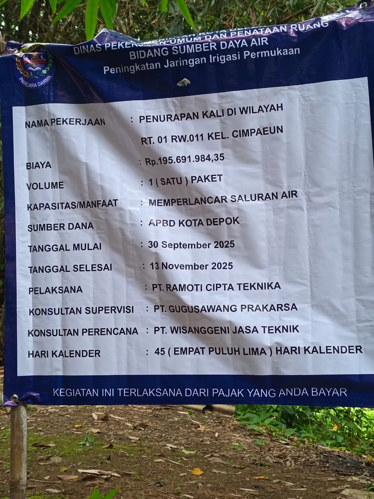 Proyek Pembangunan Turap Diduga Abaikan K3