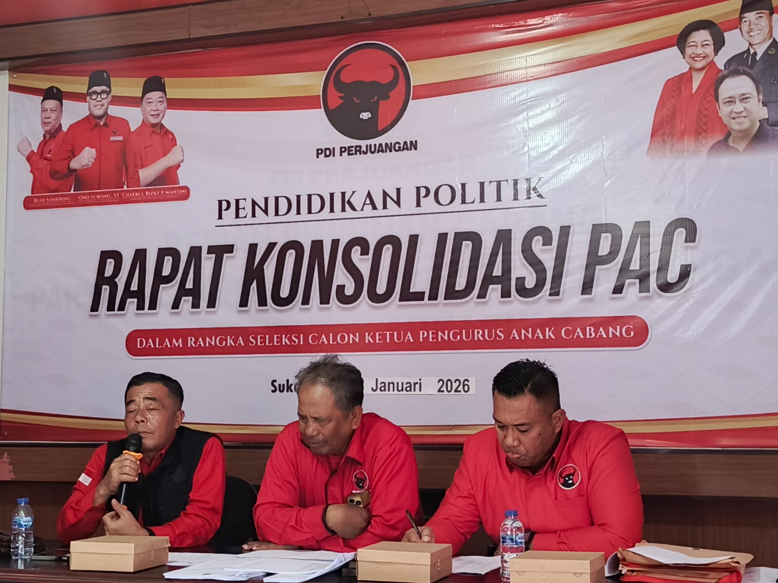  PASTIKAN MUSANCAB BERJALAN LANCAR, DPC PDI PERJUANGAN KABUPATEN SUKABUMI GELAR VIT AND PROPERTEST LANJUTAN