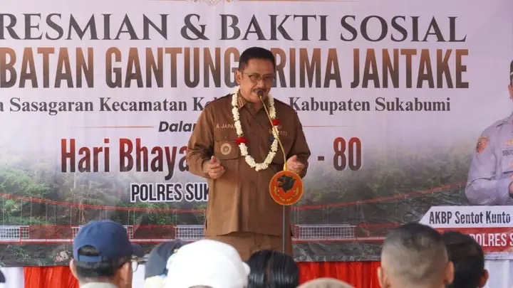 PERESMIAN JEMBATAN GANTUNG PRIMA JANTAKE, BUPATI" DUKUNG AKSES DAN PEREKONOMIAN MASYARAKAT" 