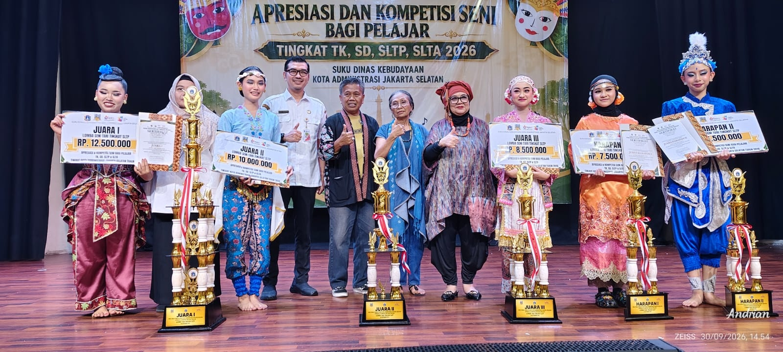 Rangkaian Gelar Apresiasi dan Kompetisi Seni Bagi Pelajar Tingkat Kota Administrasi Jakarta Selatan Tahun Anggaran 2026 Resmi Ditutup 